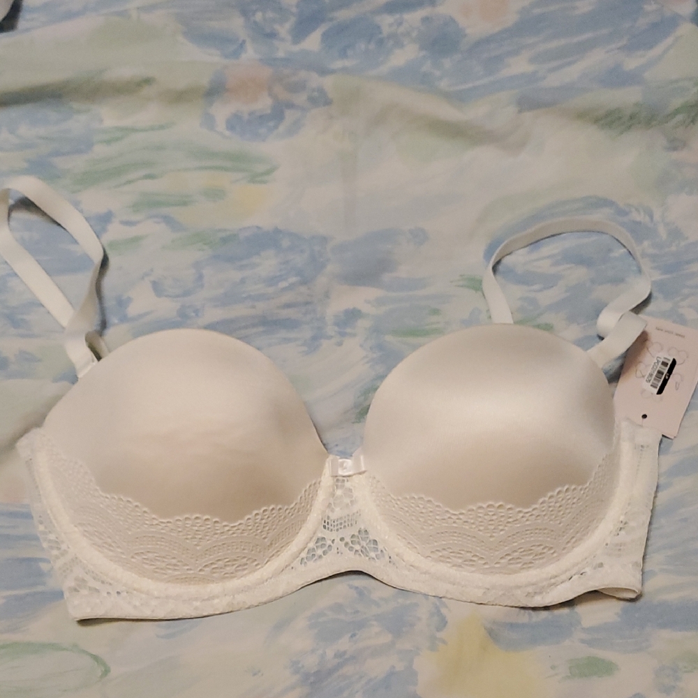Auden White Lace Balconette Bra